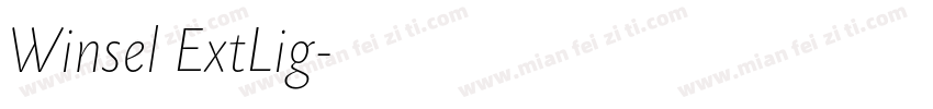 Winsel ExtLig字体转换